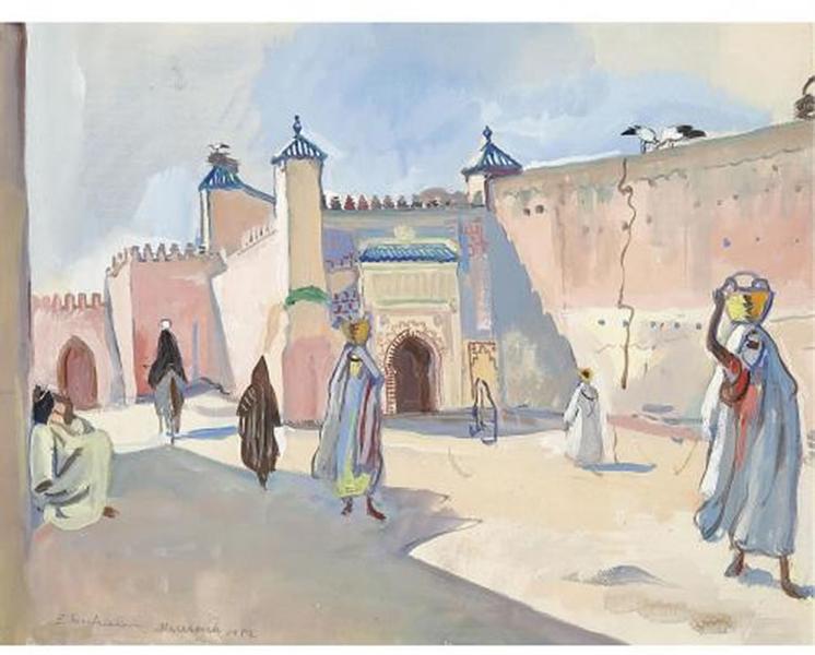 Street in Marrakech, 1932 - Sinaida Jewgenjewna Serebrjakowa
