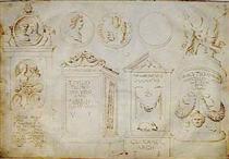 Album del Louvre, epigrafi e monete - Jacopo Bellini